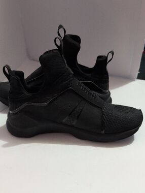 Puma Black Slip-On Knit Runner Sneakers